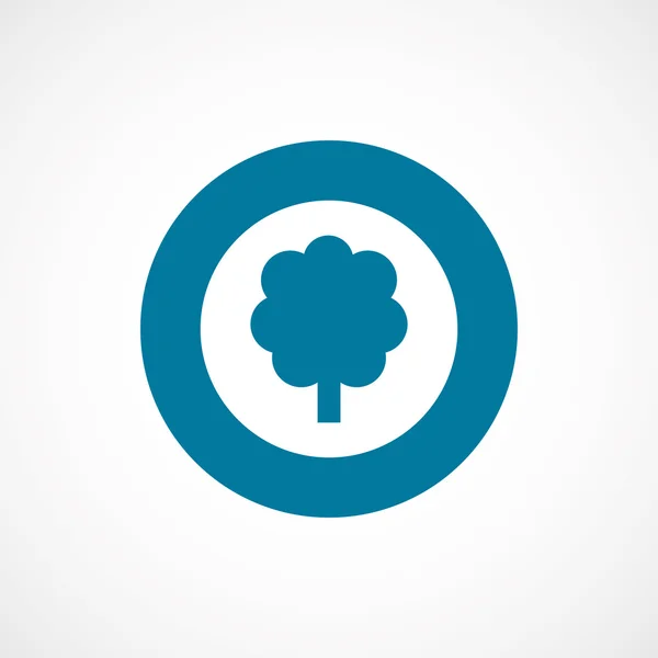 Tree bold blue border circle ico — Stock Vector