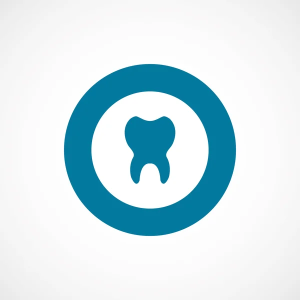 Tooth bold blue border circle ico — Stock Vector