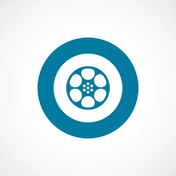 Videofilm tučný modrý okraj kruhu ico — Stockový vektor
