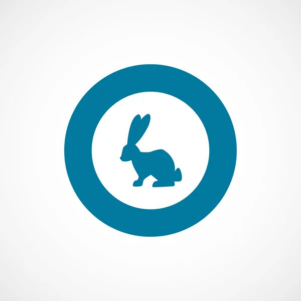 Coniglio audace bordo blu cerchio ico — Vettoriale Stock