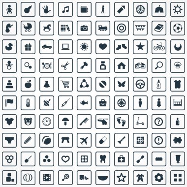 100 bebek, çocuklar simgeler se