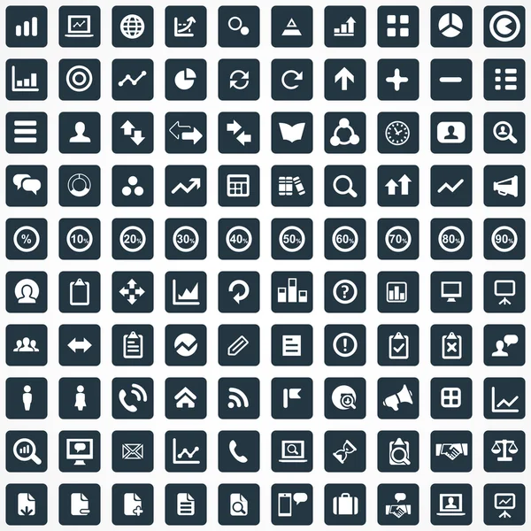 100 icônes analytiques, de recherche se — Image vectorielle