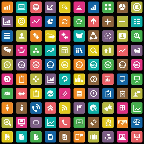 100 analytics, research icons se — Stock Vector