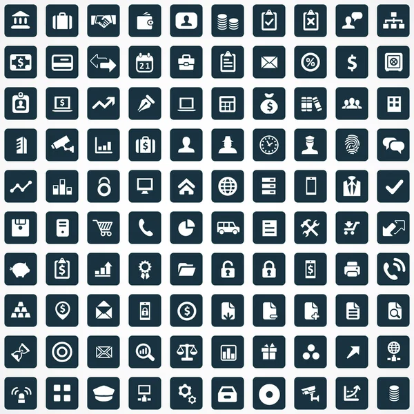 100 icône de banque — Image vectorielle