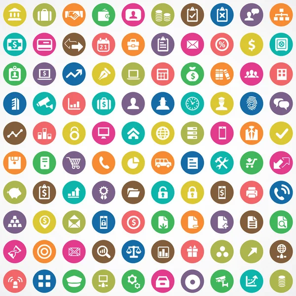 100 icono del banco — Vector de stock