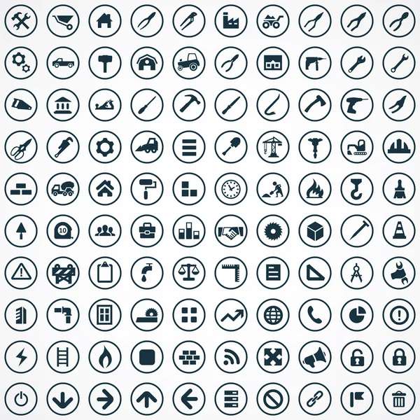 100 icono de construcción — Vector de stock