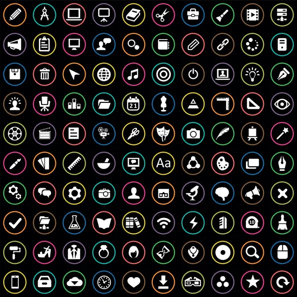 100 art, design icon — Stock Vector