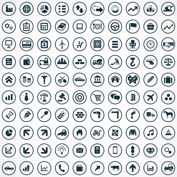 100 economie pictogram — Stockvector