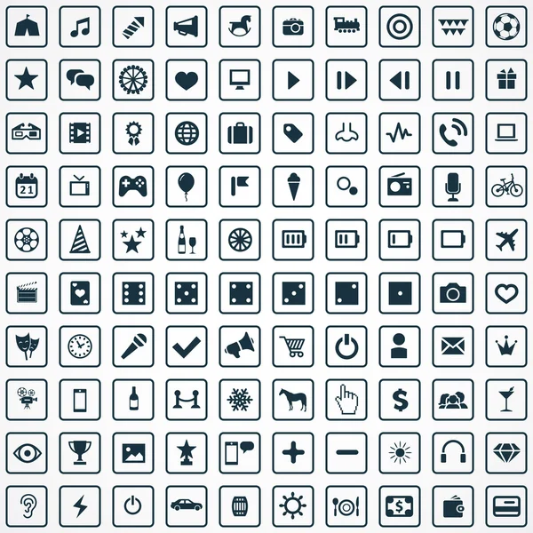100 ícone de entretenimento —  Vetores de Stock