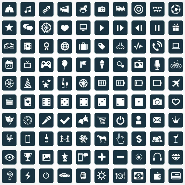 100 icono de entretenimiento — Vector de stock