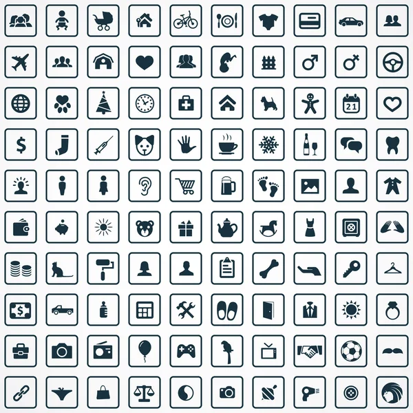 100 icono de la familia — Vector de stock