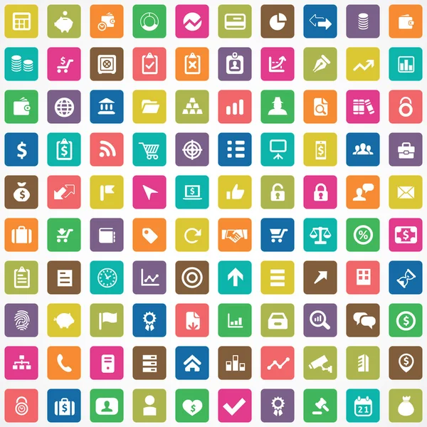 100 icono financiero — Vector de stock