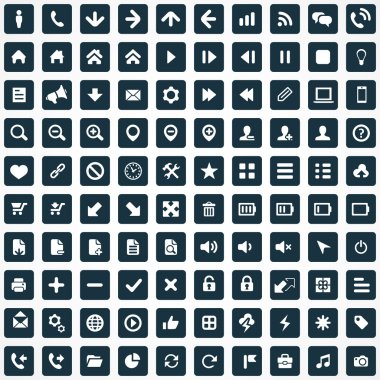 Web ve Mobil için 100 UI simgeler