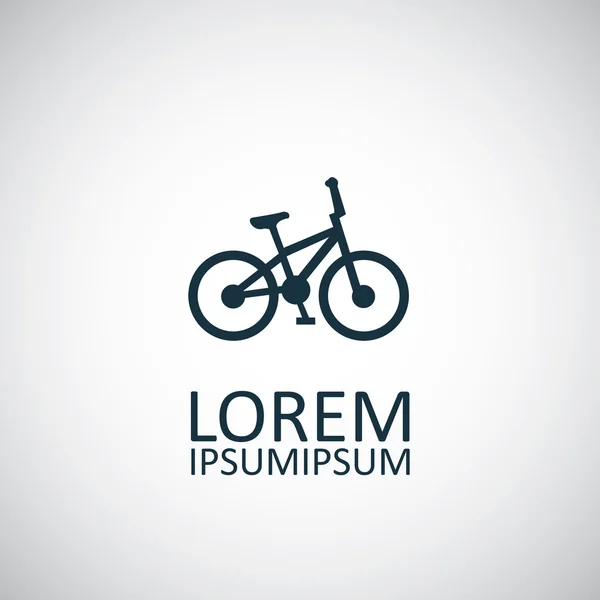 Bicicletta isolato icona nera log — Vettoriale Stock