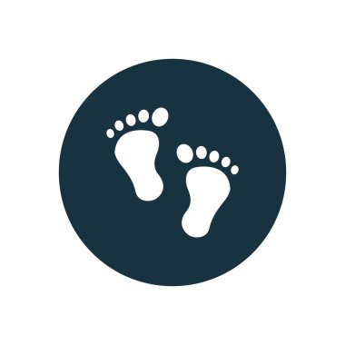adam ayak izleri daire arka plan ICO