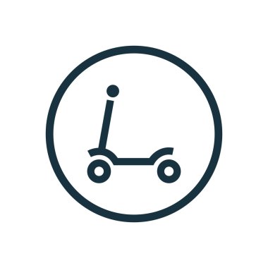 Çocuk scooter daire arka plan ICO