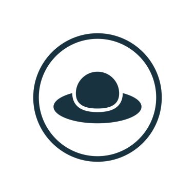 kadın şapka daire arka plan ICO