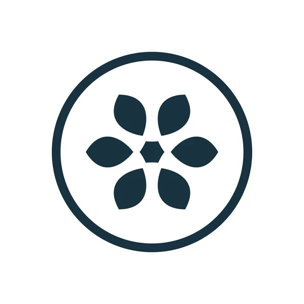 Cercle de fleurs fond ico — Image vectorielle