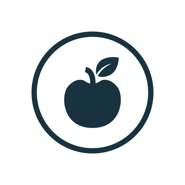 Pomme cercle fond ico — Image vectorielle