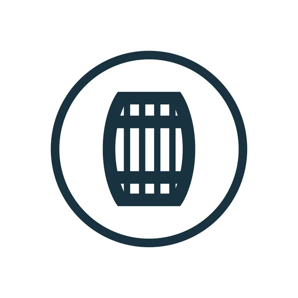 Barrel circle background ico — Stock Vector