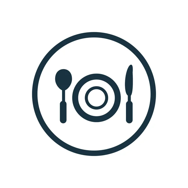 Restaurant circle background ico — Stock Vector