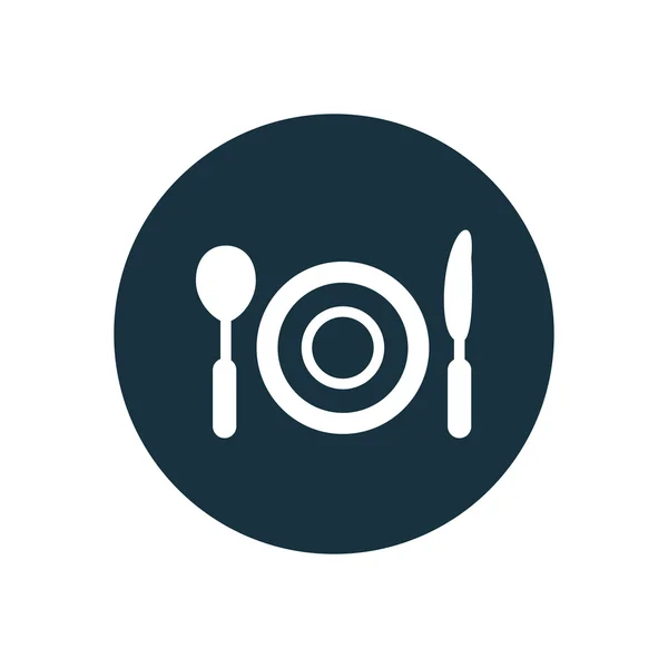 Restaurant circle background ico — Stock Vector