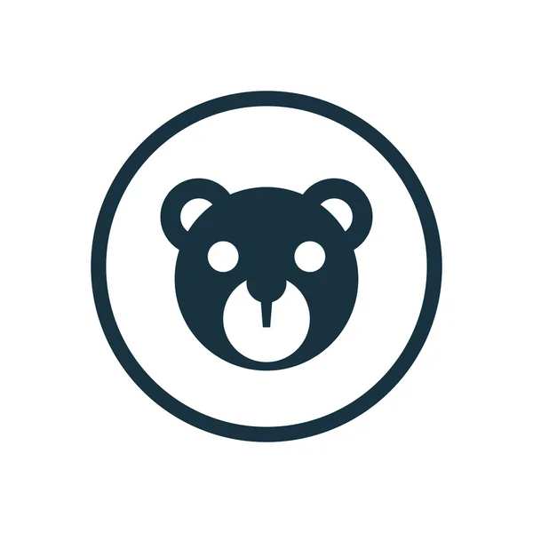 Medvěd hračka kruh pozadí ico — Stockový vektor