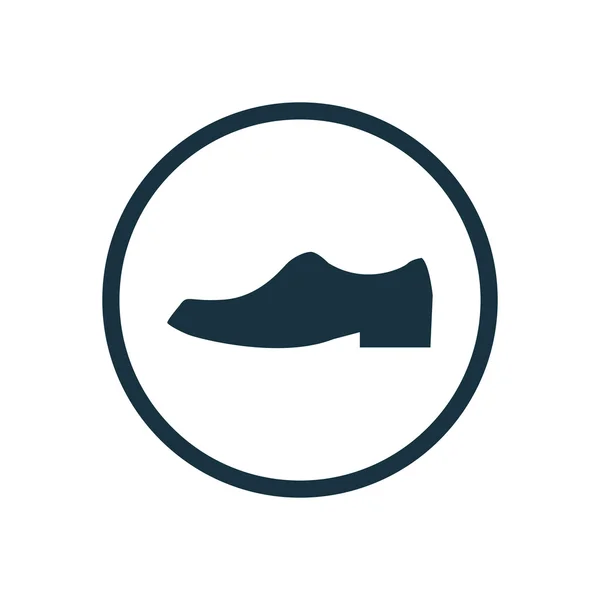 Klasické boty kruh pozadí ico — Stockový vektor