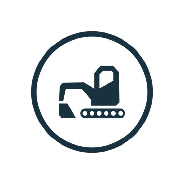 Ekskavatör daire arka plan ICO