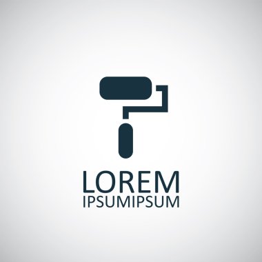 boya silindiri izole siyah simge günlüğü