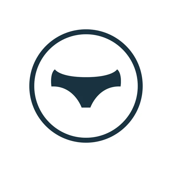 Sous-vêtements cercle fond ico — Image vectorielle