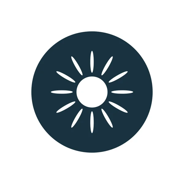 Soleil cercle fond ico — Image vectorielle