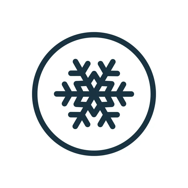 Snowflake circle background ico — Stock Vector