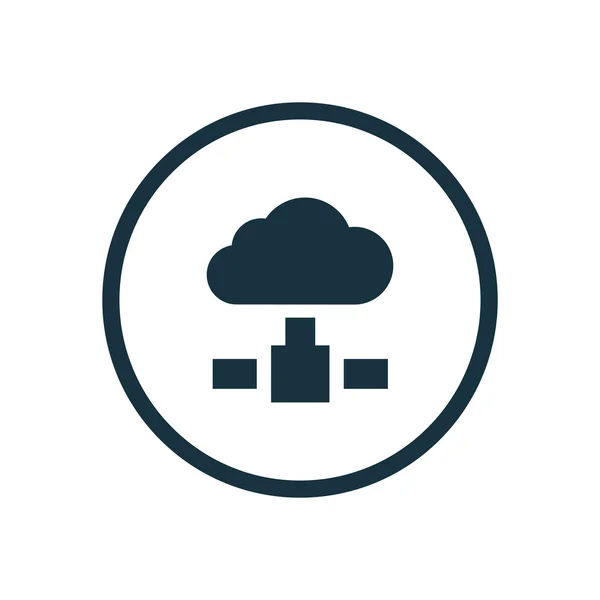 Internet cloud cercle fond ico — Image vectorielle