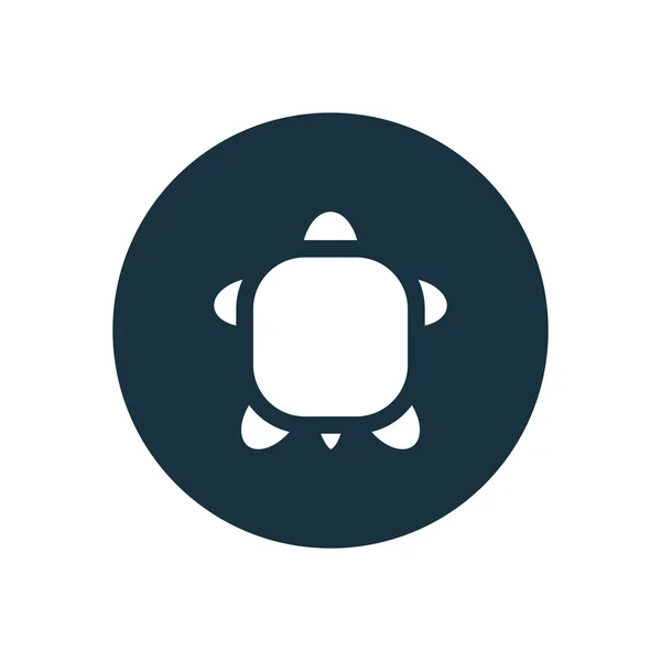 Tortue cercle fond ico — Image vectorielle