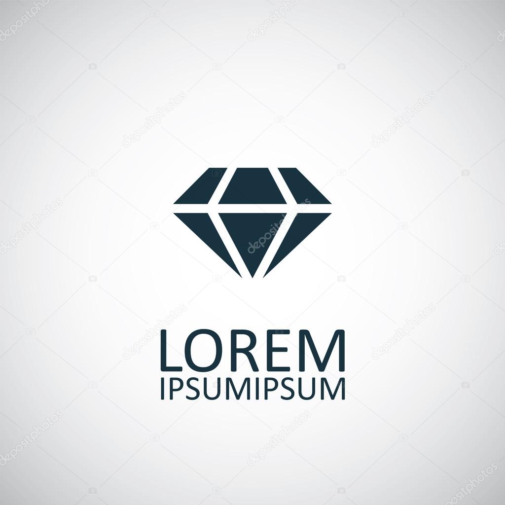Diamond isolated black icon logo on white backgroun