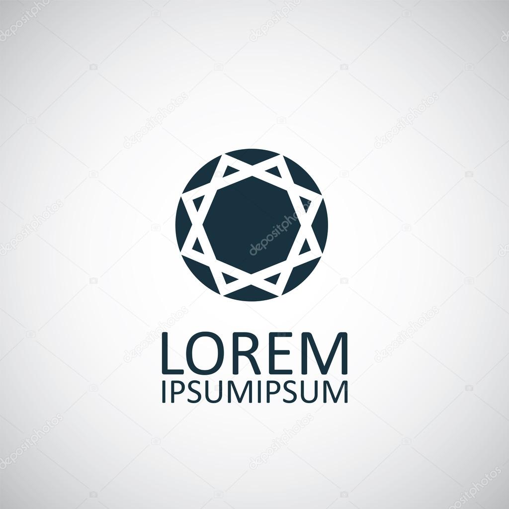 Diamond isolated black icon logo on white backgroun