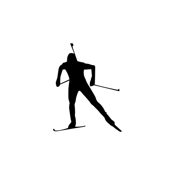 Biatlon silhouet — Stockvector