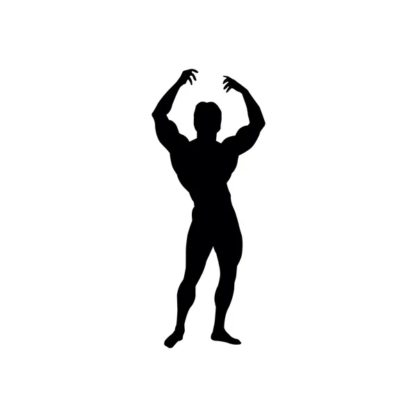 Bodybuilders silhouetten — Stockvector