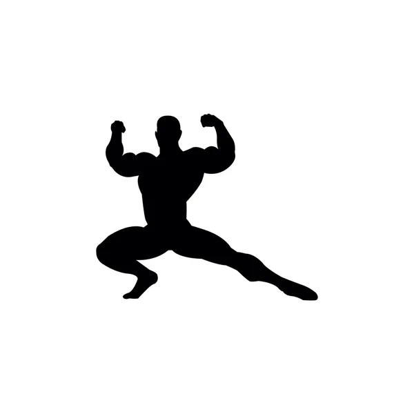 Silhouettes bodybuilders — Image vectorielle