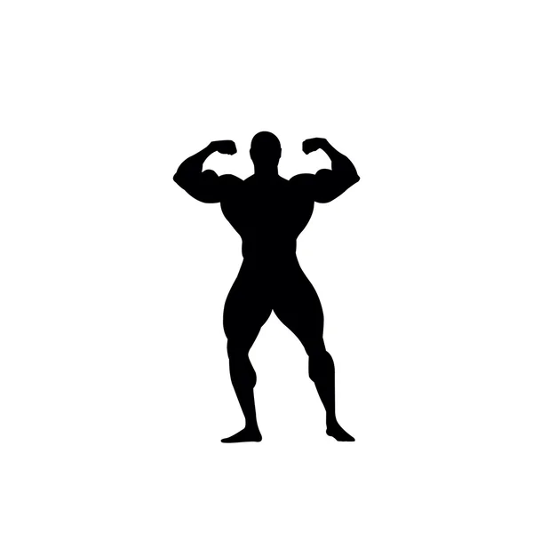 Bodybuilders silhouet — Stockvector