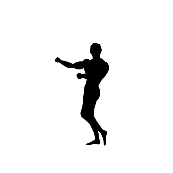 Bodybuilders silhouettes — Stock Vector