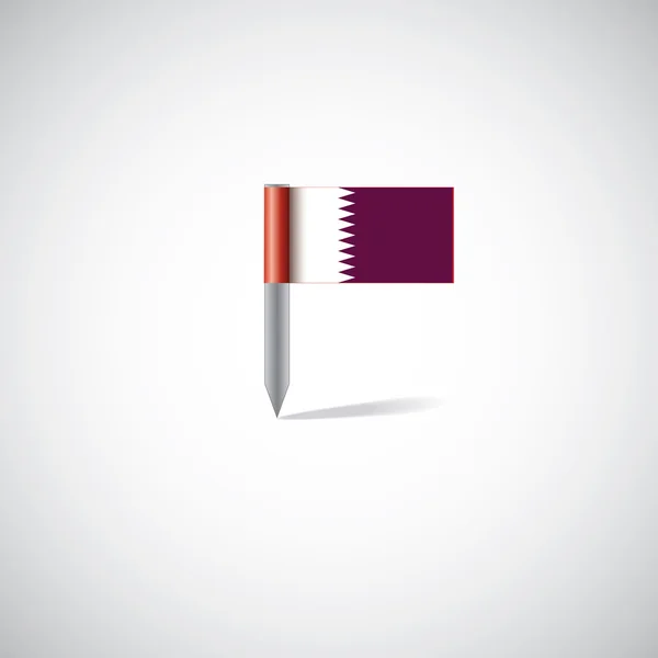 Bandeira do qatar pi — Vetor de Stock