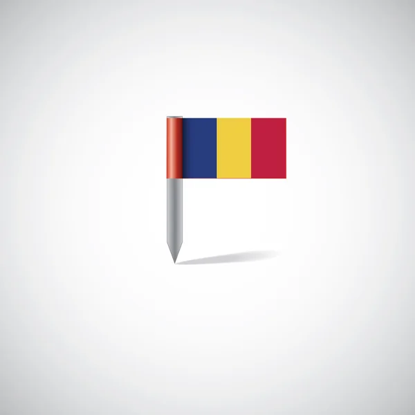 Bandera romania pi — Archivo Imágenes Vectoriales