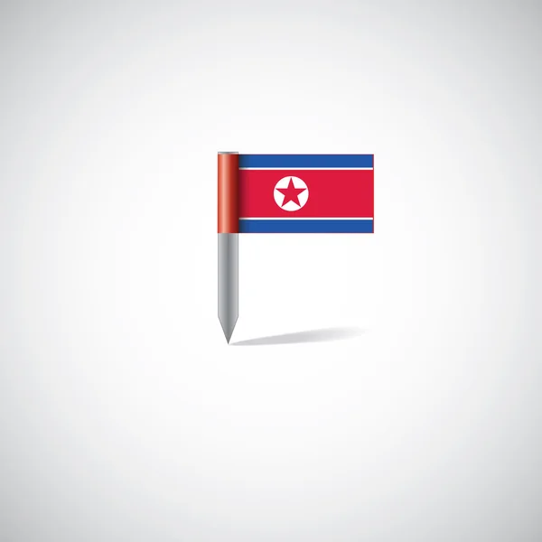 Coreia do Norte bandeira pi —  Vetores de Stock