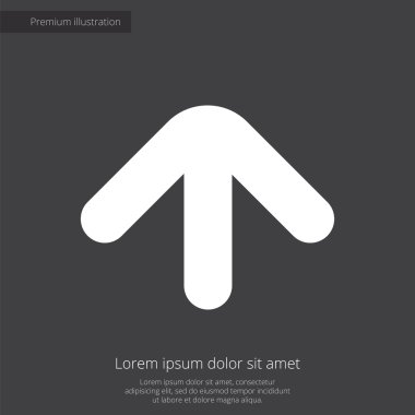 ok sigorta primi şekil simgesi, koyu arka plan üzerinde beyaz