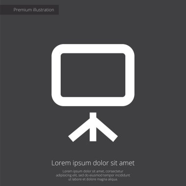 Yönetim Kurulu sigorta primi illüstrasyon simge, koyu arka plan üzerinde beyaz