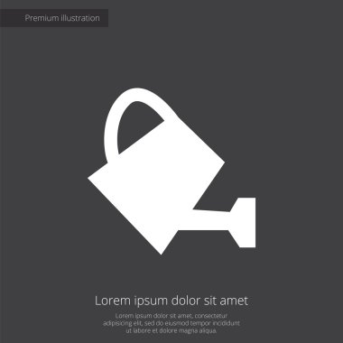 sulama olabilir sigorta primi illüstrasyon simge, koyu arka plan üzerinde beyaz