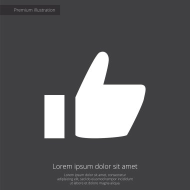 sigorta primi illüstrasyon simge, koyu arka plan üzerinde beyaz ok