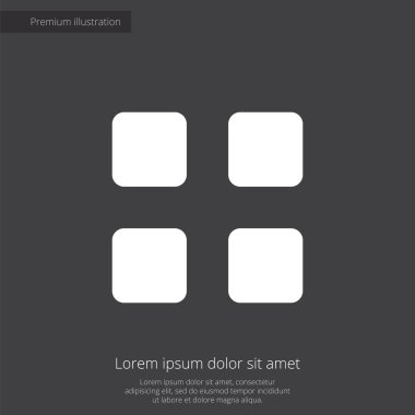 liste sigorta primi illüstrasyon simge, koyu arka plan üzerinde beyaz